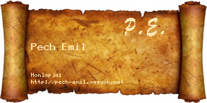 Pech Emil névjegykártya